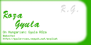 roza gyula business card